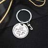 to My Son/Daughter Initial Keychain, Keychain Engraved with Warm Words