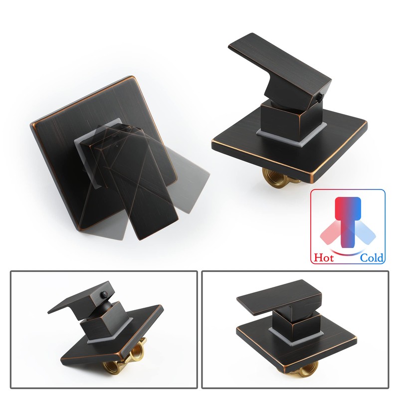 SKOWLL Shower Valve Trim Wall Mount Rough-In Valve Single Handle