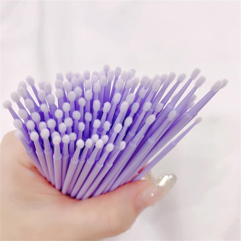 100-Pack Micro Cotton Swabs for Eyelash Extensions | 2mm Cotton