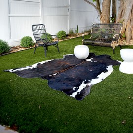 Appaloosa Cowhides Genuine Cowhide Rug - Natural Leather Hide Rugs for Living Room & Area Rug for Bedroom - Real Cowhide Rug for Rustic Home Decor - Dark Tricolor Cowhide Rugs Collection