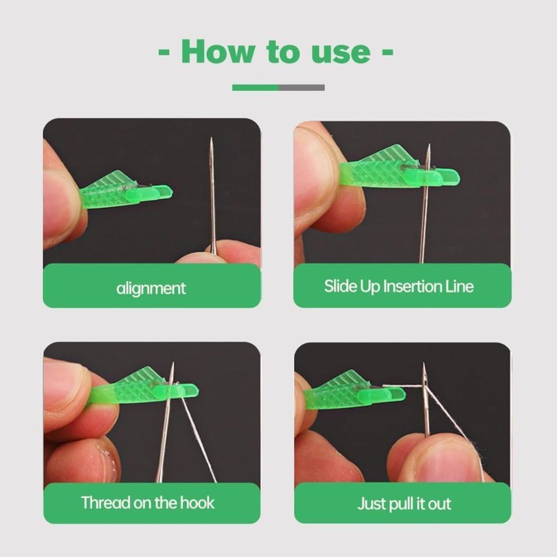 Fish Mouth Sewing Machine Needle Threader, 2024 Upgraded Automatic Needle