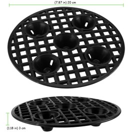 TAICHEUT 30 PCS 8 Inch Plant Level Pot Elevator, Heavy Duty Round Plastic Saucer Riser Run off Tray Big Potted Stand for Indoor, Deck Floor Protector for Garden Flowers Plants