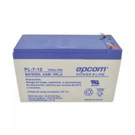 EPCOM POWERLINE Backup Battery PL-7-12 For Electronic Equipment UL 12V 7 Ah AGM-VRLA UPS Backup