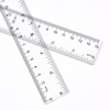 Unjoo Clear Plastic Ruler 6 Inch Straight Rulers, Shatterproof Ruler