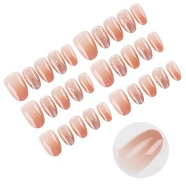 YINKE Nail Tips, Set of 30, Cute Nail Supplies, Nail Tips, Simple and Stylish, Polka Dot, Glossy, False Nails, Coming-of-age Ceremonies, School Entrance Ceremonies, Graduations, Weddings, Parties