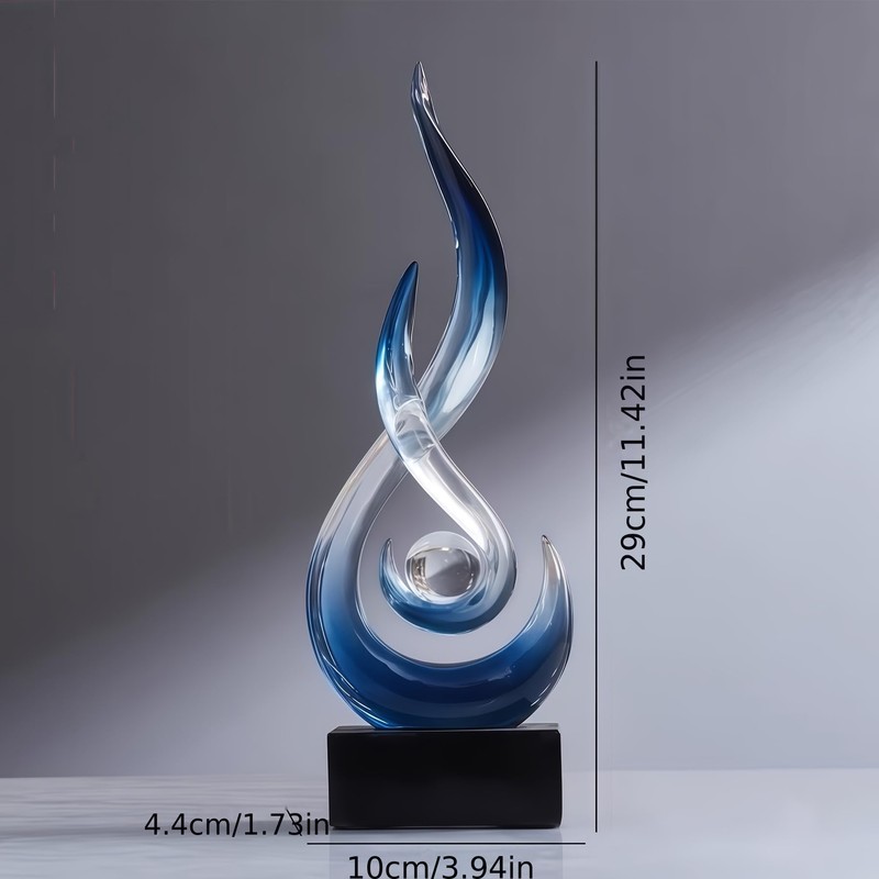 XGZY 15inch Flame Sculpture: Resin Flame Shaped Art Decoration, Suitable