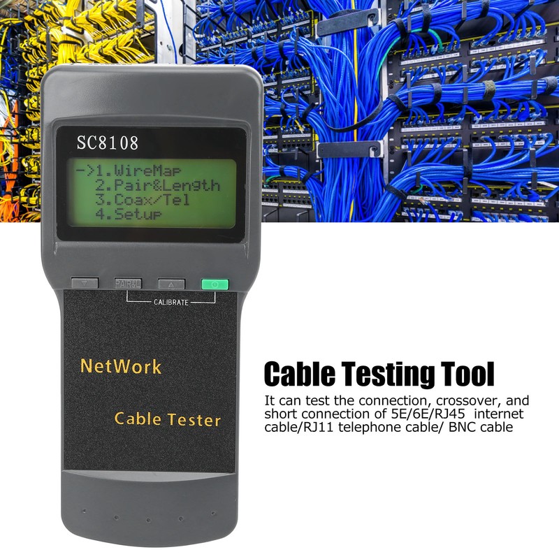 SC‑8108 Internet Cable Checker RJ45 Internet Continuity Tester for Telecommunication