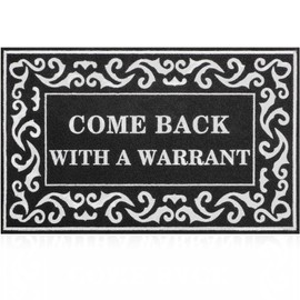 Lzuso Door Mats Welcome Mat Outdoor Indoor with Non Slip Rubber Backing Durable Easy to Clean Entrance Funny Mat for Home Farmhouse Patio Front Door Mats Come Back with A Warrant Door Mats