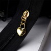 10PCS NO.3 Zipper Pulls, Love Heart-shaped Nylon Puller, Replacement for