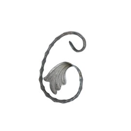 UHRIG Scroll Wrought Iron Decorative Element Made of Forged Steel, Iron Trim for Fence, Railing (H: 150 mm W: 100 mm, Made of 12 x 6 mm)