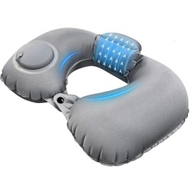 ANNA SHOP Neck Pillow, Pump-type, U-Shaped Pillow, Double Valve, Portable Pillow, Headrest, Neck Pillow, Air Pillow, Neck Pillow, Manually Pressed Inflatable, Nekpilow, Airplane, Travel Pillow