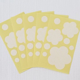 ONAO Washi Repair Stickers, Umewhite, 3.7 x 6.3 inches (9.5 x 16 cm), Pack of 5