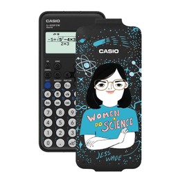 Casio FX-82SP CW Scientific Calculator with Jess Wade Illustrated by Coco Escribano, Recommended for Spanish and Portuguese CV, 5 Languages, More than 300 Functions