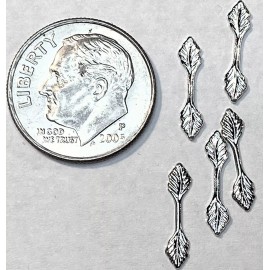 Platinum Bail, Fold Over, 100 VERY SMALL GoldPlated Brass Glue On Pendant Leaf 6.5mm Grip