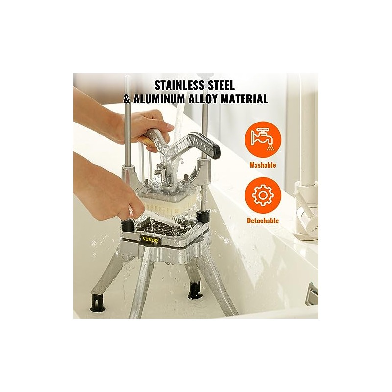VEVOR - Picador comercial de verduras con 4 cuchillas de