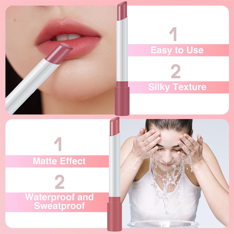 Xumann 4PCS Plumping Lipstick Set, Long Lasting Lipgloss Set for