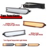 GTINTHEBOX Clear Front Bumper Switchback LED Paking Signal Lights For