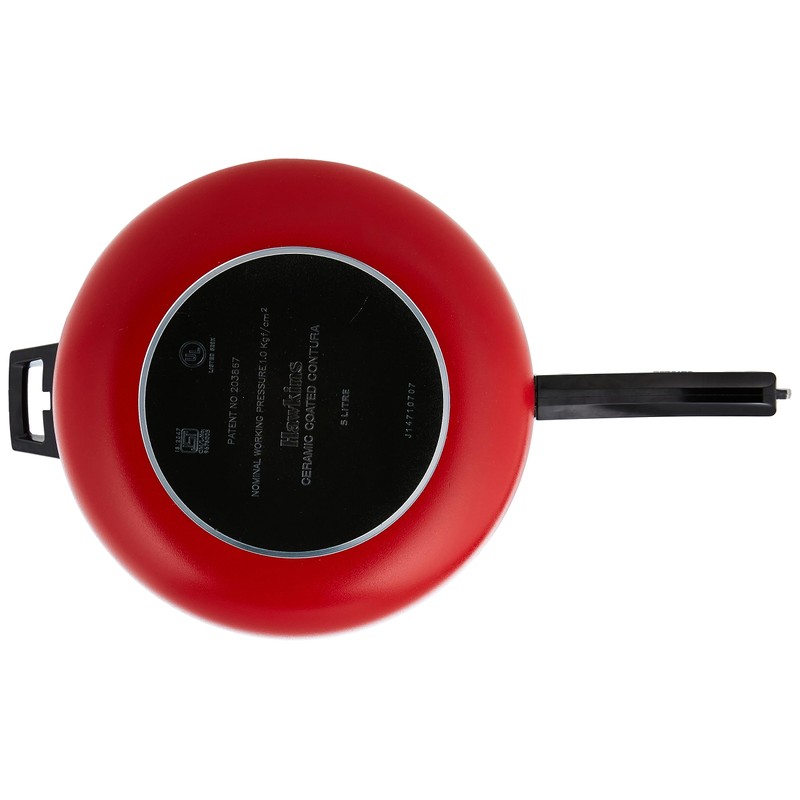 Hawkins 5 Litre Contura Pressure Cooker, Ceramic Coated Handi Inner