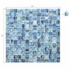 CASAPALACE Peel and Stick Glass Tile, 12" x 12" Light