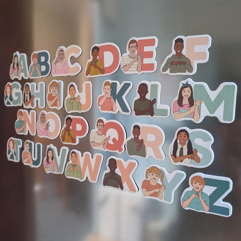 26 Auslan Alphabet Fridge Magnets – Educational & Fun Sign