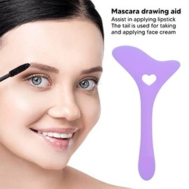 Plantillas para Delineador de Ojos, Punta de Silicona con Alas, Ayuda para Lápiz de Cejas y Dibujar, Rímel Profesional, Herramienta (Púrpura)
