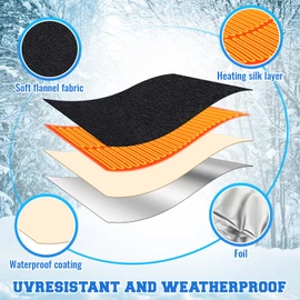 1 pcs 35" L x15 W Electric Heated Outdoor Faucet Cover for Winter Freeze Protection Heating Hose Bib Covers for Winter, Water Pipe Heater for Garden Faucet Insulated Spigot Protector, Black