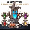 YeehaWhoo Halloween Tree Stump with LED Light, 7.48 inch Resin