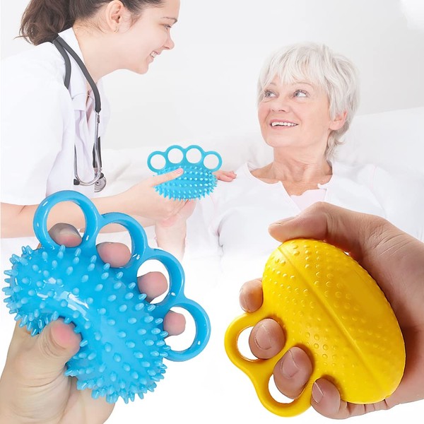 Hand Exercise Ball,2 Pack Stress Balls Finger Exerciser Grip Ball