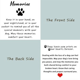 CENWA Loss of a Dog Pocket Token Sympathy Gift Loss of Pet Pocket Toke Remembrance Gift Condolence Gift (Memorial Token)