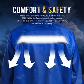 Rain Gear for Men Women Waterproof Lightweight Rain Suits Hideaway Hood Rain Jacket and Rain Pants for Outdoor