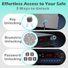 QINGENO Smart Gun Safe with Security Cable - Biometric Pistol