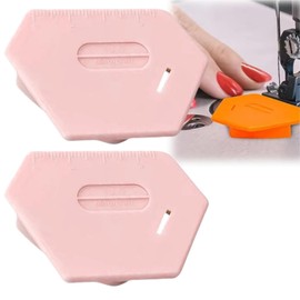 2PCS Magnetic Seam Guide for Sewing Machine,Polygonal Hemmer Guide with Scale,Multifunctional Polygonal Seam Guide,Strong Magnetic Sewing Guide,Universal Sewing Accessory & Supplies(Pink)