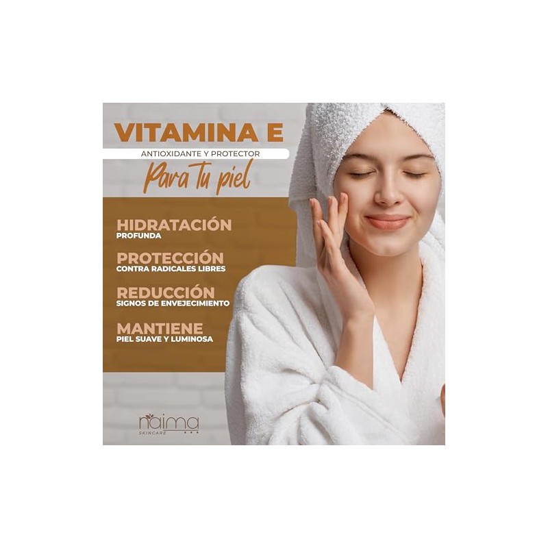 NAIMA Vitamina E DL-Alfa-Tocoferil Acetato Grado Cosmético | Antioxidante para