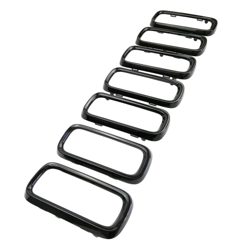 XBEEK Glossy Black Front Grille Clip-in Grill Insert Rings for