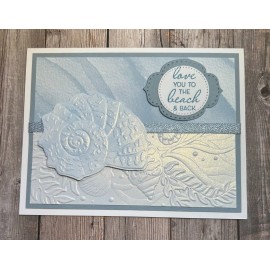 Stampin' Up! Stampin Up GREETING CARD KIT ~x4 w/Env~ Seashells Beach Shimmer Paper Love You