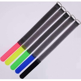 100 x 30 cm x 20 mm FUK Resealable Velcro Cable Ties, Multi-Colour with Metal Eyelet, Cable Velcro Tape, 300 mm, Reusable