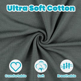 2Pk Newborn Baby Knotted Gown, Super Soft Silky Infant Long Sleeve Sleeper for Baby Sleeping with Hat or Headband (2 Packs)