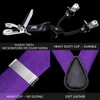 Barry.Wang Suspenders and Bow Tie Set for Men Solid Paisley