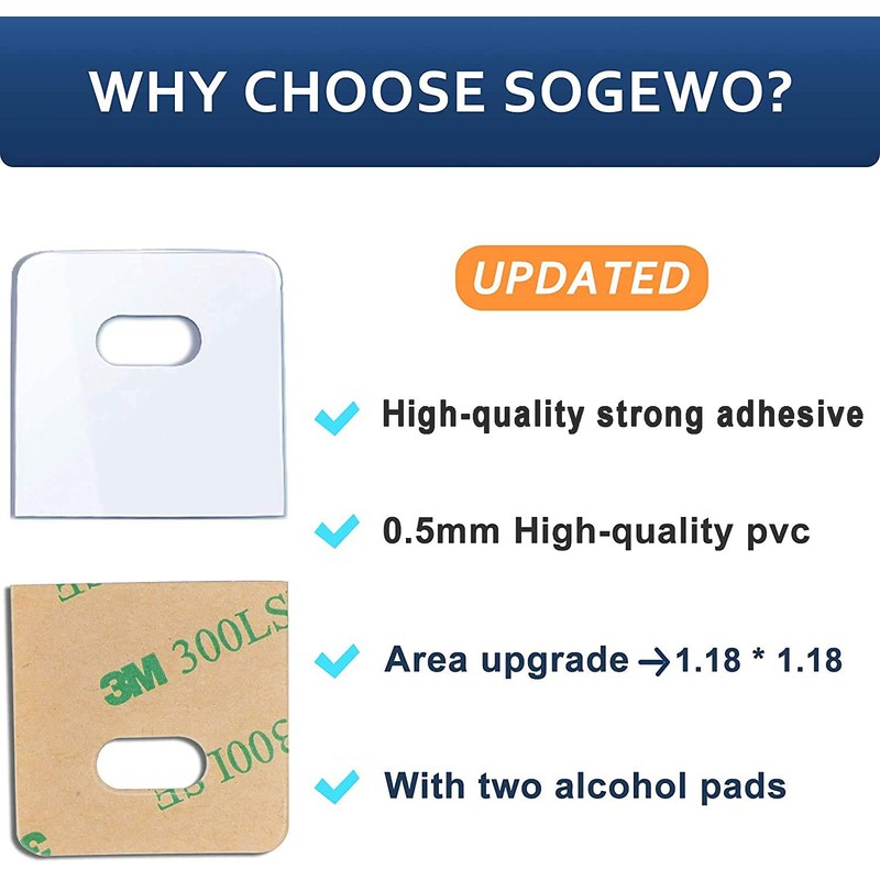 SOGEWO (30 Set/ 60 Pieces) Clear Vertical Blind Repair Tabs,