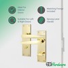 EAI Polished Brass Bathroom Door Handle Set | 1 Pair