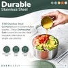 Everusely - Stainless Steel Containers with Lids - Set of