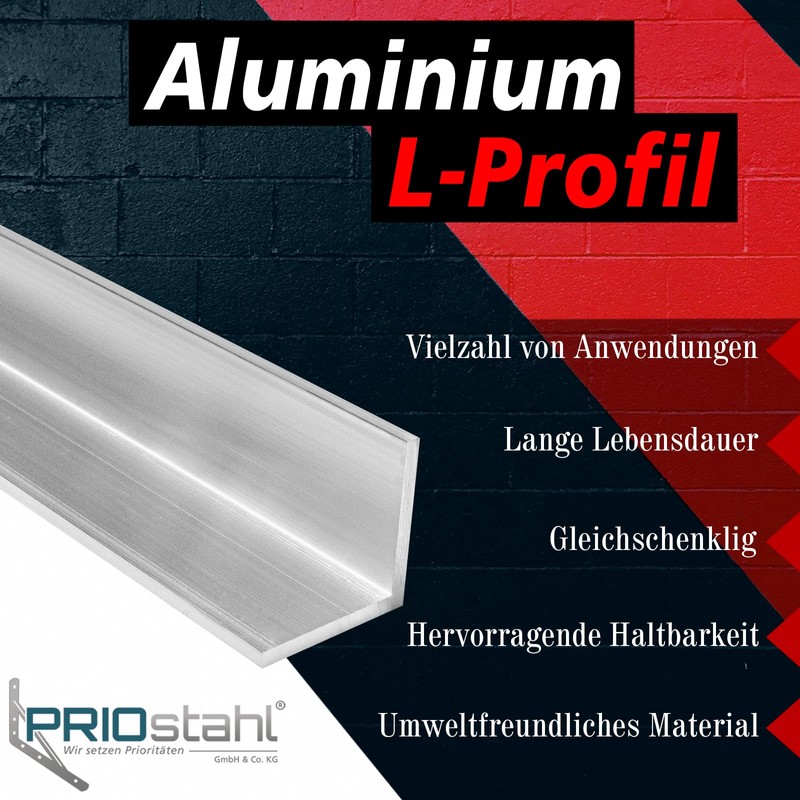 PRIOstahl Aluminium Angle Aluminium Angle Angle Profile L-Profile Aluminium Profile