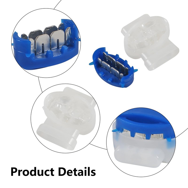 60 Pack Wire Connectors Electrical IDC 314-Box Waterproof, 3-Way Boundary