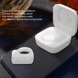 TikTok-Fernbedienung Kindle APP Page Turner, Bluetooth-Kamera-Videoaufnahme-Fernbedienung, APP Remote Scrolling Ring Clicker, Tik Tok Scrolling Ring für Handy (Weiss)