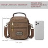Man Small Canvas Crossbody Phone Purse Bag Mini Messenger Bag