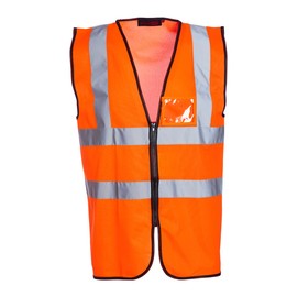 Blackrock Hi Vis Orange Executive Sleeveless Vest Waistcoat, Men's and Women's Full-Length Zip, Lightweight, Reflective High Visibility Safety Wear, Fully EN Certified - 3XL