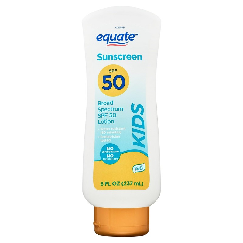 Equate sunscreen spf 50 for Kids- Broad Spectrum, 8 fl