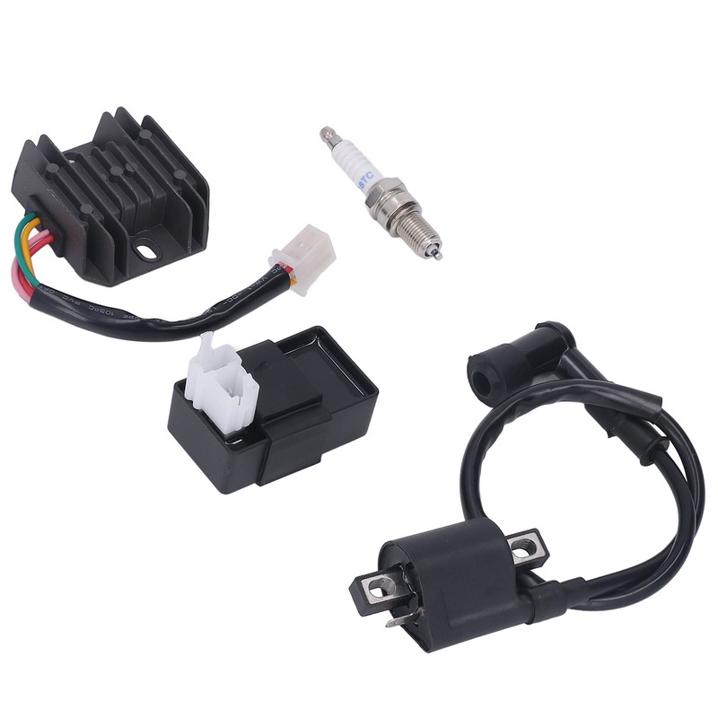 Ignition Coil 6Pin CDI Voltage Regulator Spark Plug Kit for