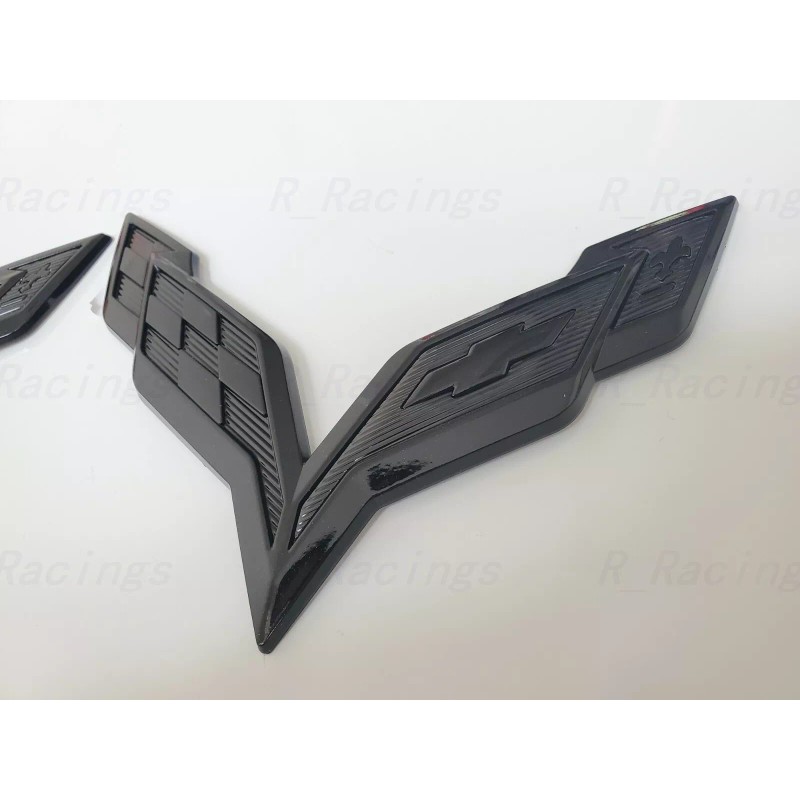 GM For 2014-2019 Corvette C7 Whole Glossy Black Front &