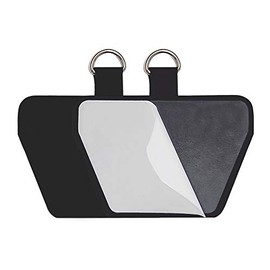 takyu Cell Phone lanyard pad, 2 Pack Universal Phone Safety Tether Connector with Adhesive Compatible with Most Smartphones (Black Black)